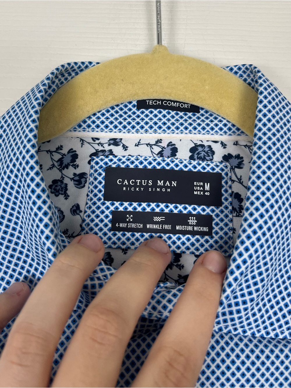Cactus Man Ricky Singh Tech Comfort Performance Button Up Patterned Shirt - Picture 3 of 4